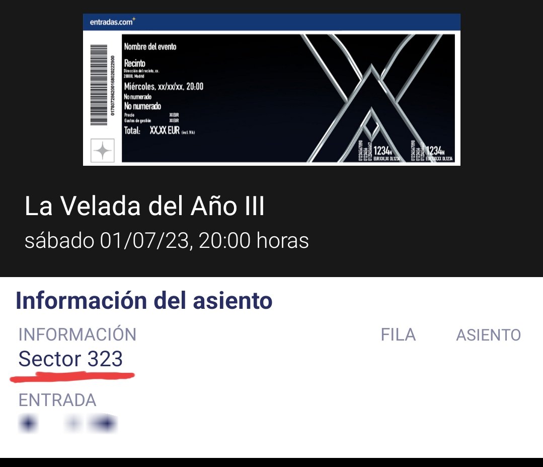 VENDO UNA ENTRADA PARA LA VELADA DEL AÑO III
(Grada 5 // Sector 323)
Más info y precio por MD 📥