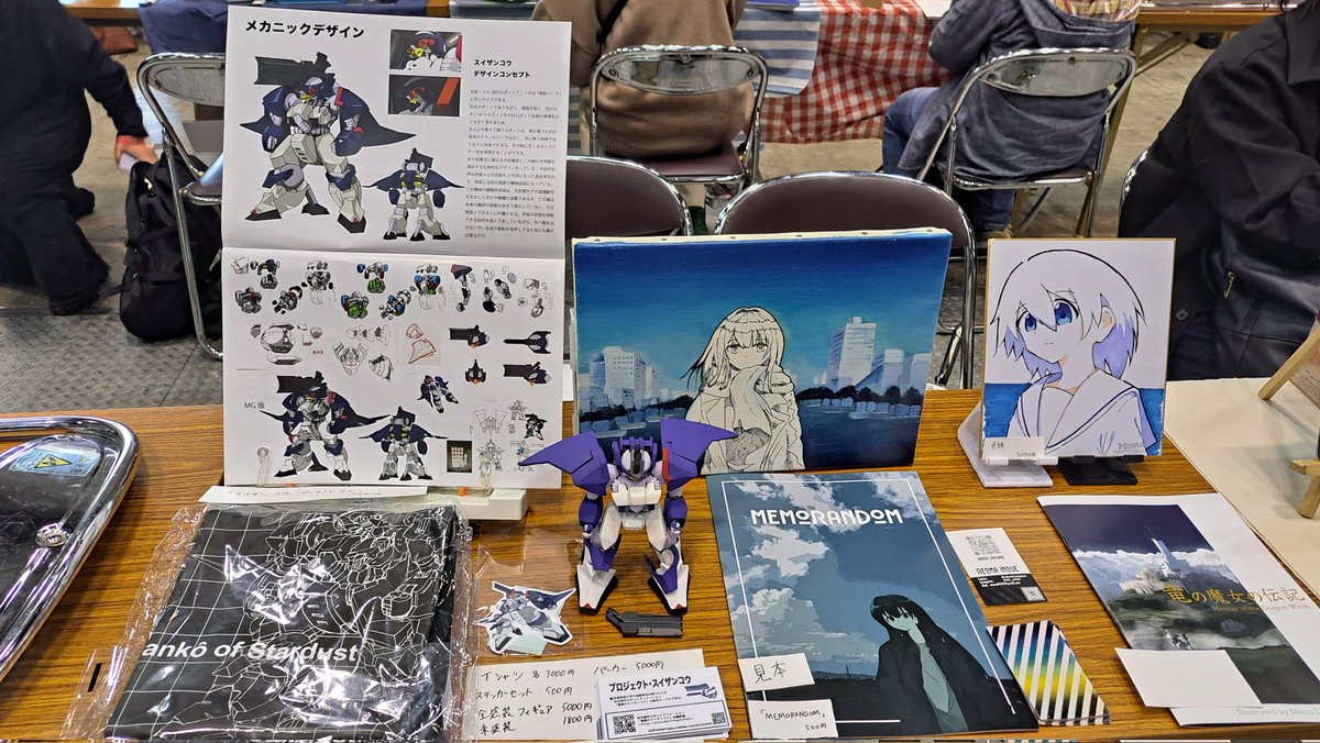 SUIZANKO's tweet photo. #コミティア144 #COMITIA144 #自主制作アニメ 
５/５（金）コミティア144の[A73b]ブースにて設営完了！ https://t.co/zvTw4hwdcB