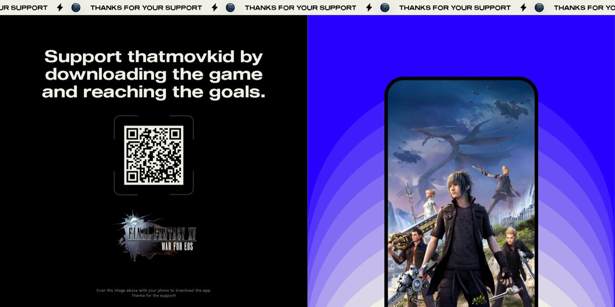 MovDaYungin's tweet photo. 1ST SPONSORED STREAM FOR @WarForEos 🔥
https://t.co/2a3IwzqGUE
https://t.co/RRo3Bv5FrD
TRY NOW FOR FREE!😱 Use my link and Reach Power Level 100,000 or Power Level 500,000 to support the stream! (you can also scan the QR code!) ss n send proof if u do!❣️ #warforeos #sponsor #fyp https://t.co/cTAZVbnCt3