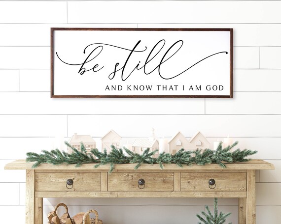 lovebuiltshop's tweet image. Be Still and Know I Am God Large Wall Decor etsy.me/3lRo2i0 #customwoodsign #lastnamesign #personalizedsign #weddinggift @etsymktgtool