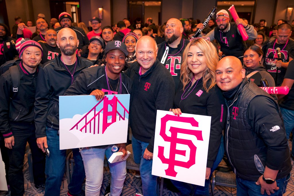Incredible to be back in San Francisco with this electric group! Our Bay Area teams are some of the best people in wireless. It’s an honor any time I get to meet with them, they work tirelessly to keep <a href="/TMobile/">T-Mobile</a> the industry’s best choice for consumers and businesses!