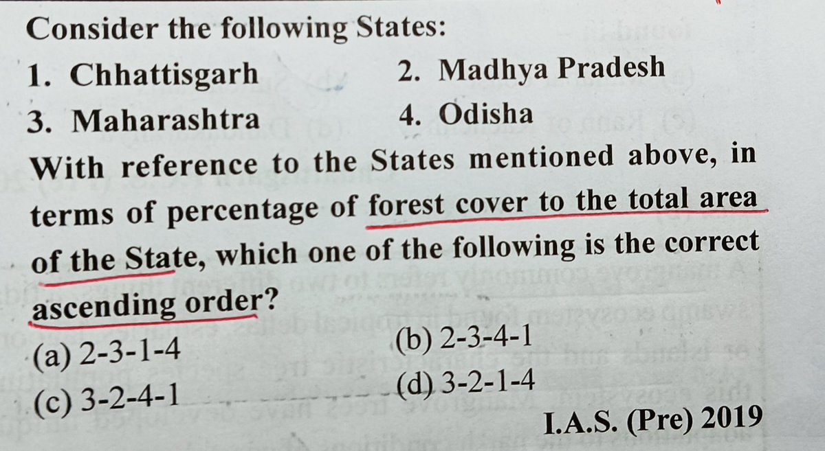 Previous Year Question.

#UPSC #UPSCPrelims2023 #BPSC #UPPSC

Comment your answer.

#Environment #ForestCover