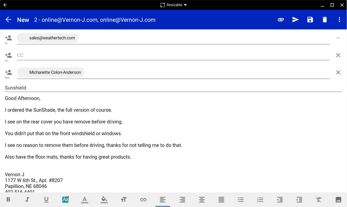 Vernon_J_'s tweet image. #WeatherTech doesn&apos;t have a twitter, but this is what I sent them.