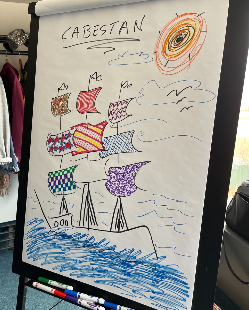Les 2 jours de formation pré-départ sont l'occasion pour les participants/tes de créer des liens et, comme vous pouvez le voir, de colorier les magnifiques dessins de notre coordinateur Marc 😋

Cabestan 2, départ demain !

#cabestan #parcourscabestan #montreal #rimouski