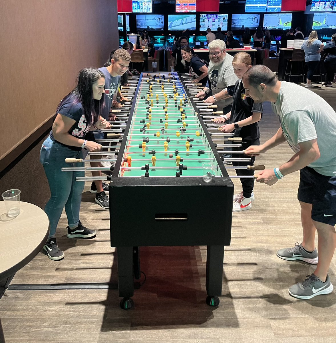 ScogginsMS's tweet photo. Our 8th Grade class had a FUN time celebrating their middle school time at Pinstack today! Thank you to our PTA and staff for making this event possible. https://t.co/1BdnAaqPo9