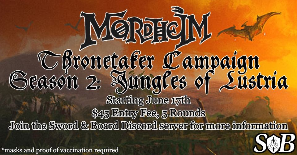 SwordandBoardTO's tweet photo. By popular demand, we're running a second season of #mordheim in the wildest, most untamed of places! #WHfantasy #Warhammer https://t.co/LbDv6kqlmG