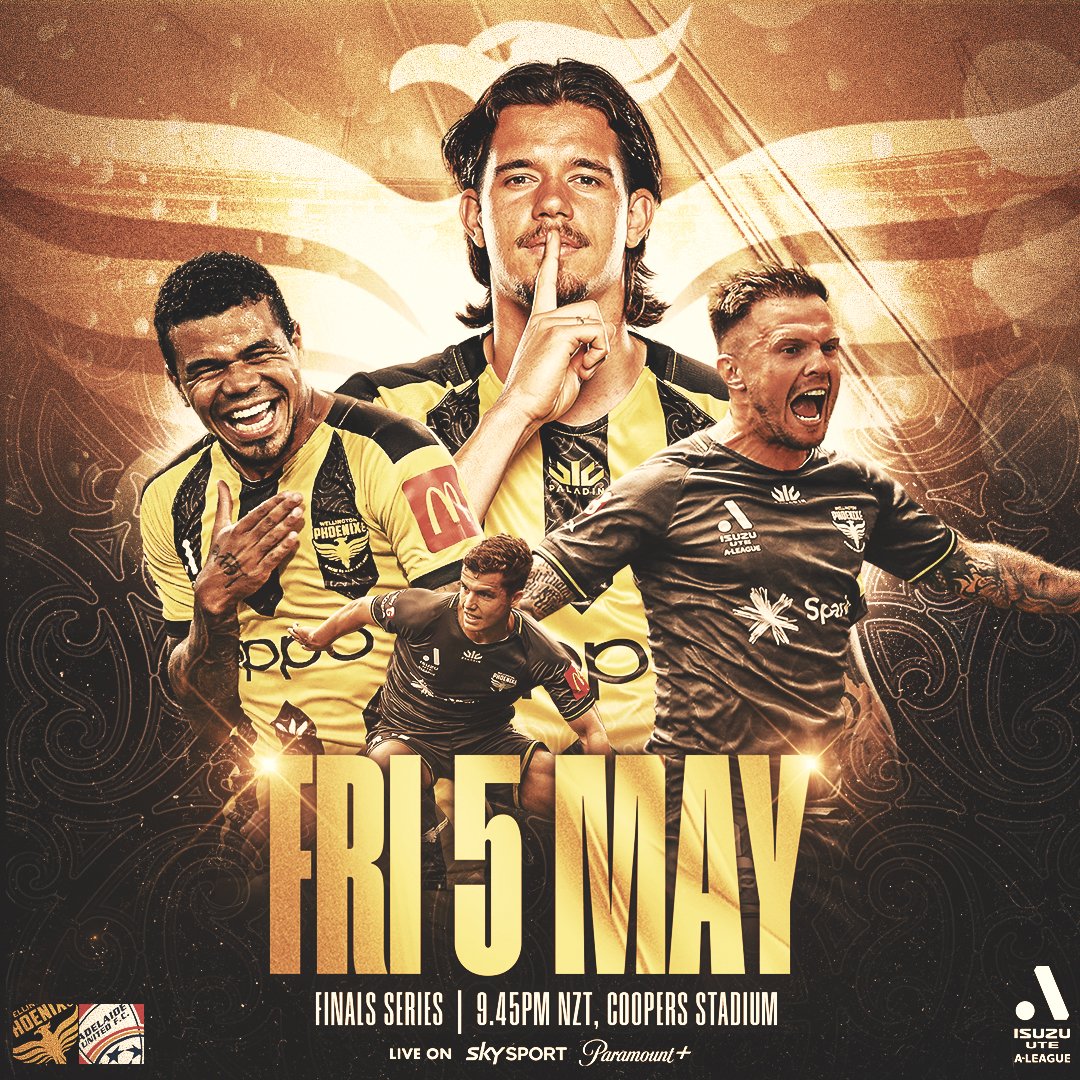 Good morning Nix fans! 🤩

Elimination Finals match day today! 💪

Match Details:

🆚 Adelaide United
🏟️ Coopers Stadium
⏰ 9:45pm (NZT)
📺 Sky Sport NZ

#COYN! 🔥

💛🖤