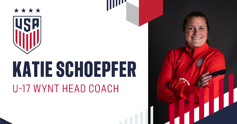 USYNT's tweet photo. Moving 🆙🇺🇸

After a successful spell with the U-15s, Katie Schoepfer is the new head coach of our #U17WYNT!