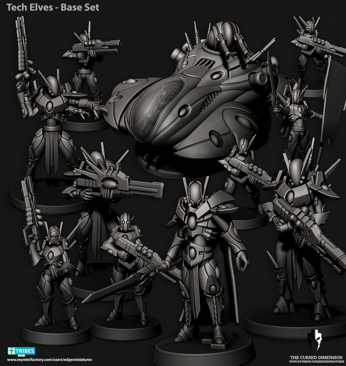 PascalCleroux's tweet photo. Kicking off a new race this month with Tech Elves. Mobile suits, beam weapons, warriors, hover transport and astromancer.
Out now
#tech #elves #techElves #Protoss #Covenant #Eldar #aeldari #wargaming #3dprinting #warhammer #opr #zbrush #hovertank #starcraft #templar #halo https://t.co/kSIus3YeTY