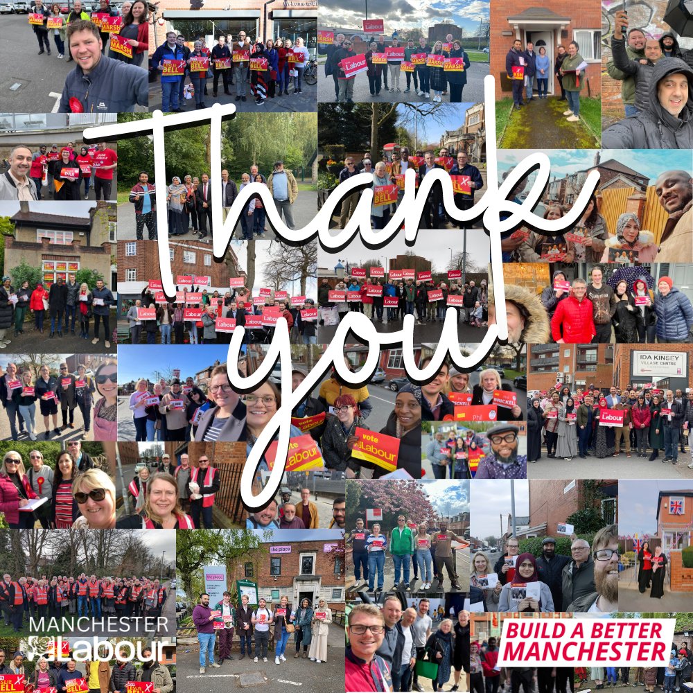 To everyone who voted Labour today, to ever supporter who spent their evenings and weekends knocking on doors, to every person who put up a poster... we say thank you! 🌹