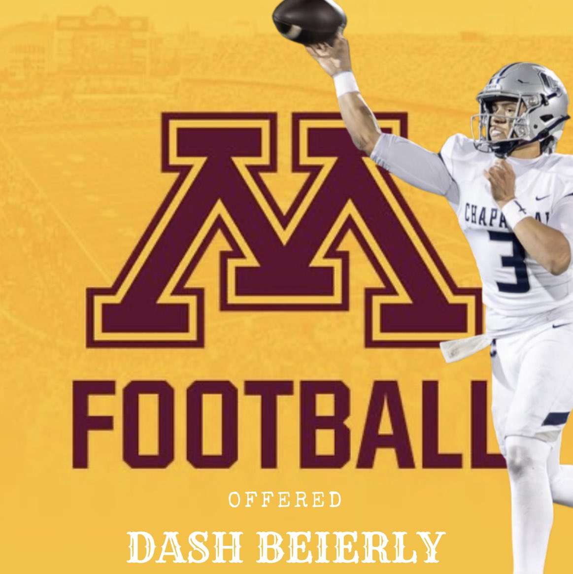 Congratulations to Dash Beierly earning an offer today from The University of Minnesota after our college showcase. #PumaPRIDE