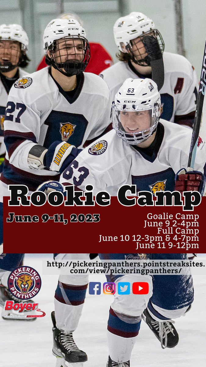 Register today for camp! Be part of a positive, hard working culture. A place to enjoy hockey!

#PantherSZN #alwaysapanther