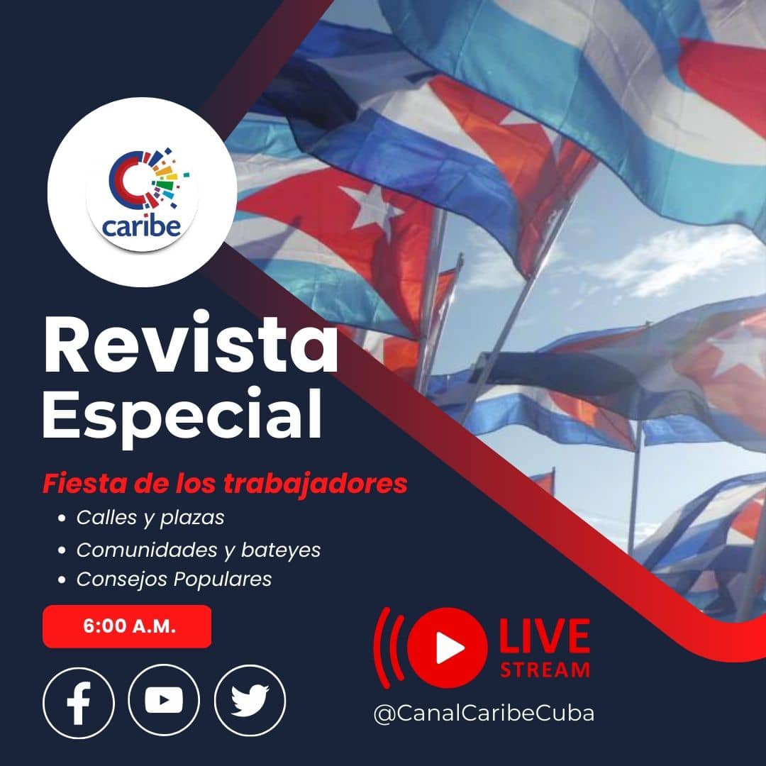 Amplia cobertura de la radio y la televisión cubanas a las concentraciones y desfiles en celebración del Día Internacional de los Trabajadores en todos los municipios del país este 5 de mayo.

#ALaPatriaManosYCorazón