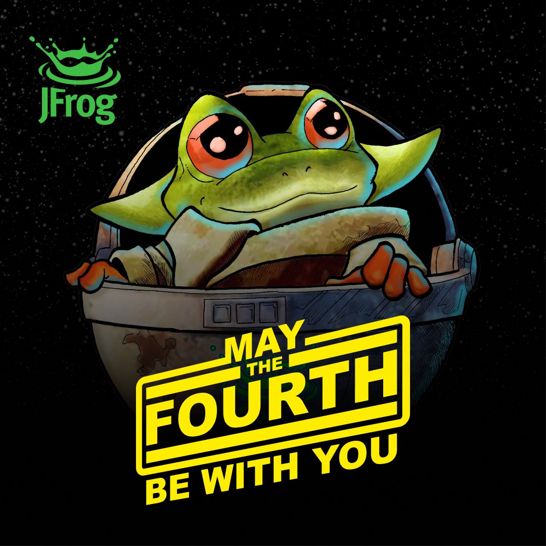 jfrog's tweet photo. JFrog and Grogu wish all of the #developers and Jedi Masters alike a happy 5.4!

May the Fourth (and Force) be with you today! 🌌

#MayThe4thBeWithYou https://t.co/C2zC16iVY8