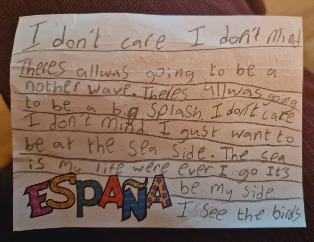 redpeck's tweet photo. @MichaelRosenYes
What freedom from my 8 year old looks like! #poetry #Daughter #roughwork #WritingCommunity #writing #poetrycommunity #poetrylovers #poetrytwitter https://t.co/9B0QMtDR5Z