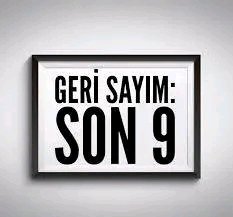 ArmaganTenik's tweet photo. Geri sayım tekli rakamlara düştü.. https://t.co/Vv6FJOzzG8