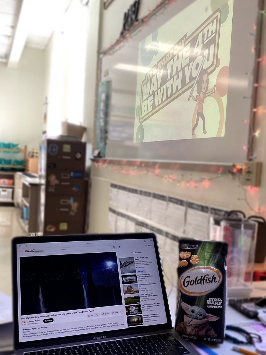 #MayThe4thBeWithYou! A themed digital escape room, a little snack, and some background music for a happy Star Wars Day in #AffectiveSkills 🌠🌌 <a href="/MrWPopejoy/">Palmyra Area MS</a> <a href="/RackleyNate/">Nate Rackley</a> <a href="/MrsFreemanPASD/">April Freeman</a>