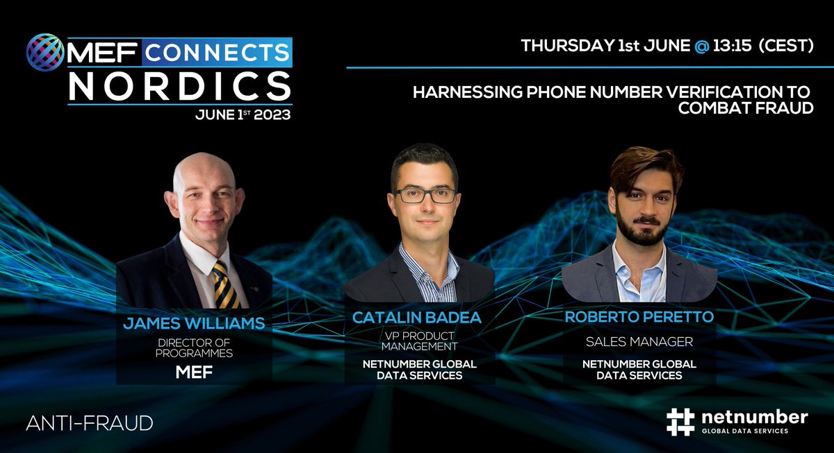 NetNumber's tweet image. We are heading to Stockholm for another MEF Meet-up Event. 

Link for Meet Up: go.netnumber.com/meet-our-team-…

#MEF #telecomevent