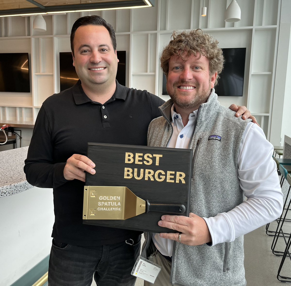 Great day in the kitchen working together w/NFLA leadership &amp; $MCD Executive team. System momentum is building as we roll towards Best Burger launch!! Christian &amp; Tyler congratulations on the Golden Spatula!