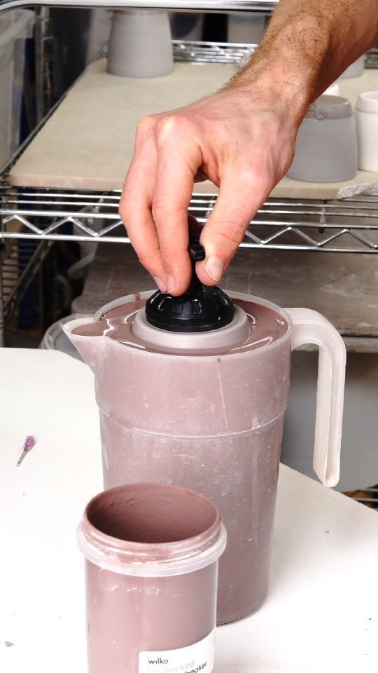 OldForgeCreate's tweet photo. Pouring and dipping the main glaze that goes into the Space Jellyfish combo. I've finished glazing the last of the pieces in it today, and should get them all fired over the weekend.

The shop reopens again on Saturday at 5pm BST, but there won't be any … https://t.co/OnSkgnuZc9 https://t.co/7CPBasf3m2