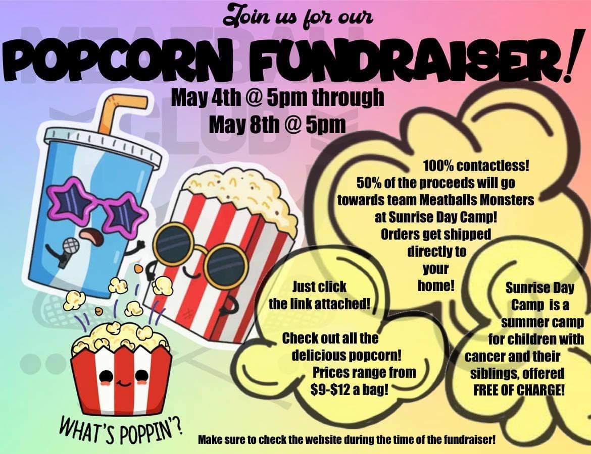 jenxor's tweet photo. https://t.co/2ADm4kG8tK follow the link to buy some (REALLY GOOD!!!) popcorn to help support Sunrise Day Camp Long Island! A camp where children with cancer and their siblings can just BE KIDS and is completely free of charge to their families!! 🍿 🌞 https://t.co/dGXf3aXl4J