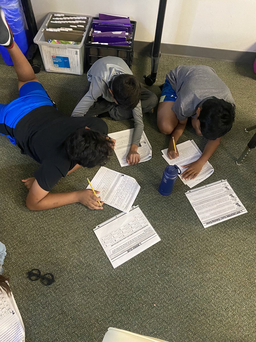 Ms__Amaya's tweet photo. Working hard to solve the mystery of the Masked Menace! @McSpeddenES https://t.co/8mwMUJv335