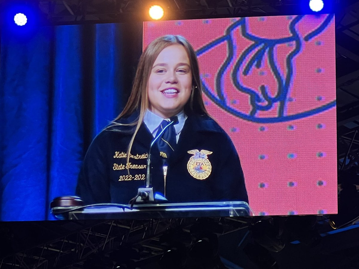 EastwoodFFA's tweet photo. We’ve had a great first day at State Convention being able to see Katie Oestreich help lead the sessions serving as Ohio FFA Treasurer, Emma Ruffner perform as part of the FFA Talent Showcase, and Grace Kingery be recognized as the State Equine Placement Proficiency Award winner! https://t.co/UW6ujVEGoC