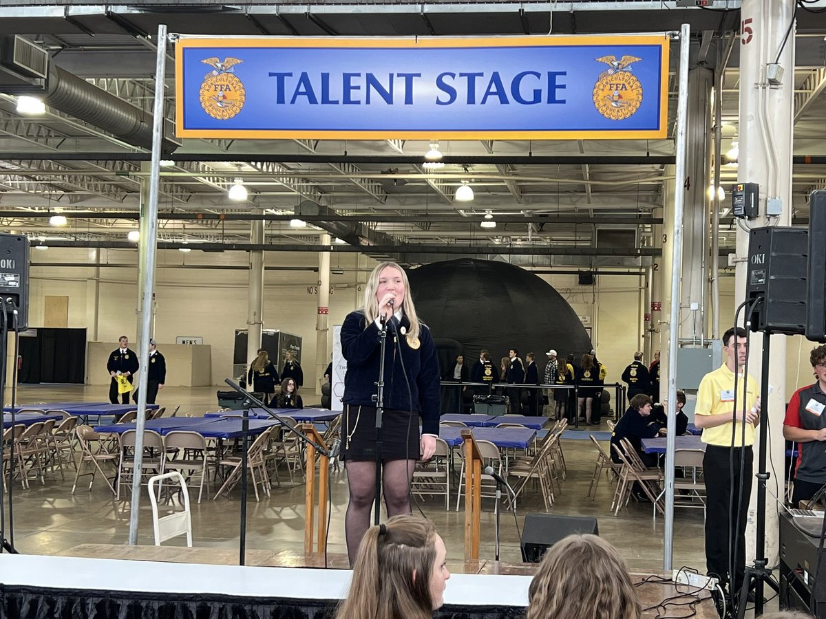 EastwoodFFA's tweet photo. We’ve had a great first day at State Convention being able to see Katie Oestreich help lead the sessions serving as Ohio FFA Treasurer, Emma Ruffner perform as part of the FFA Talent Showcase, and Grace Kingery be recognized as the State Equine Placement Proficiency Award winner! https://t.co/UW6ujVEGoC