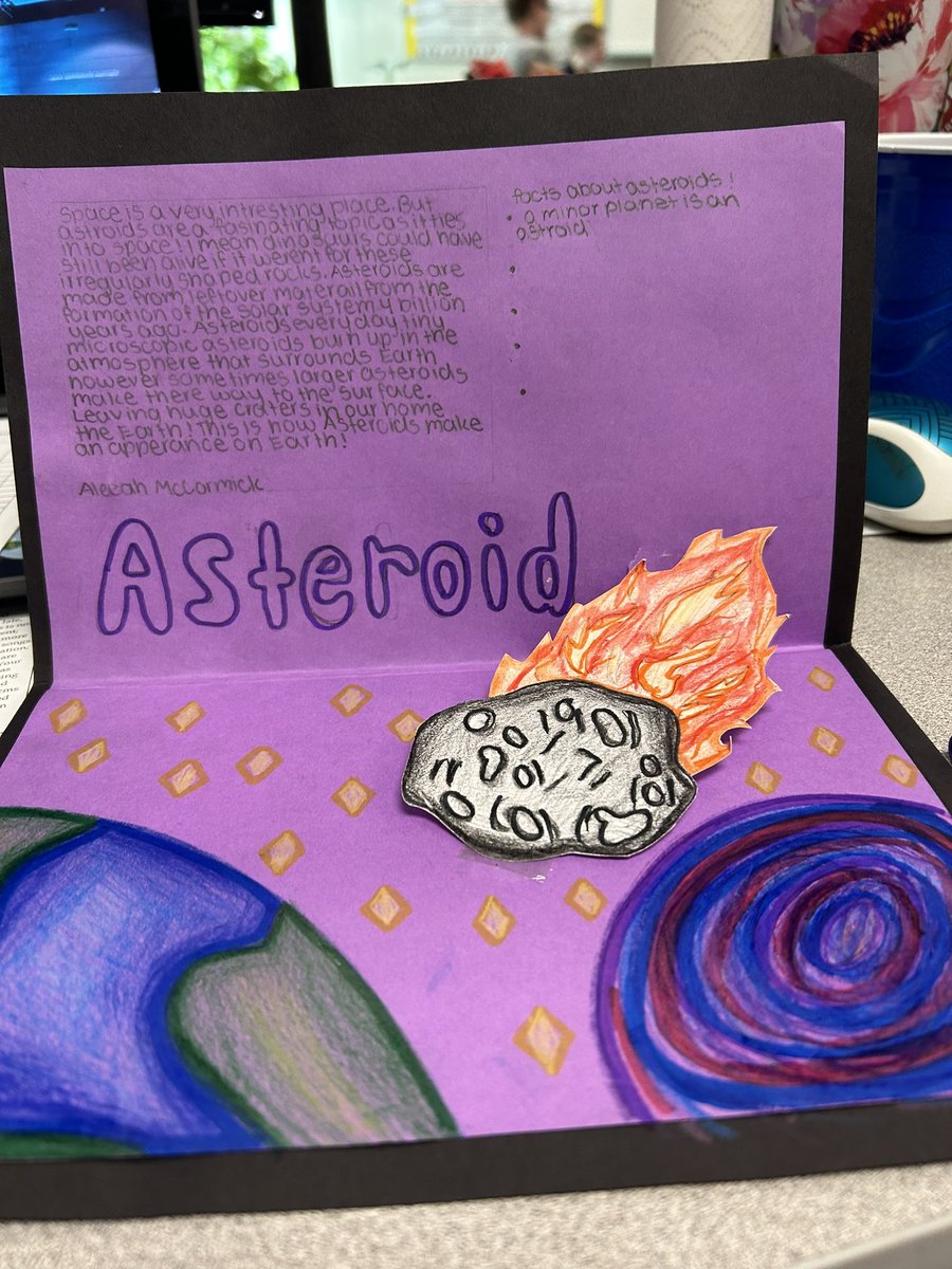 azspacecampgirl's tweet photo. Keeping students engaged the last 3 weeks with fun projects. This one was pop up page for a given topic. #stem https://t.co/HmSQWUNZjt