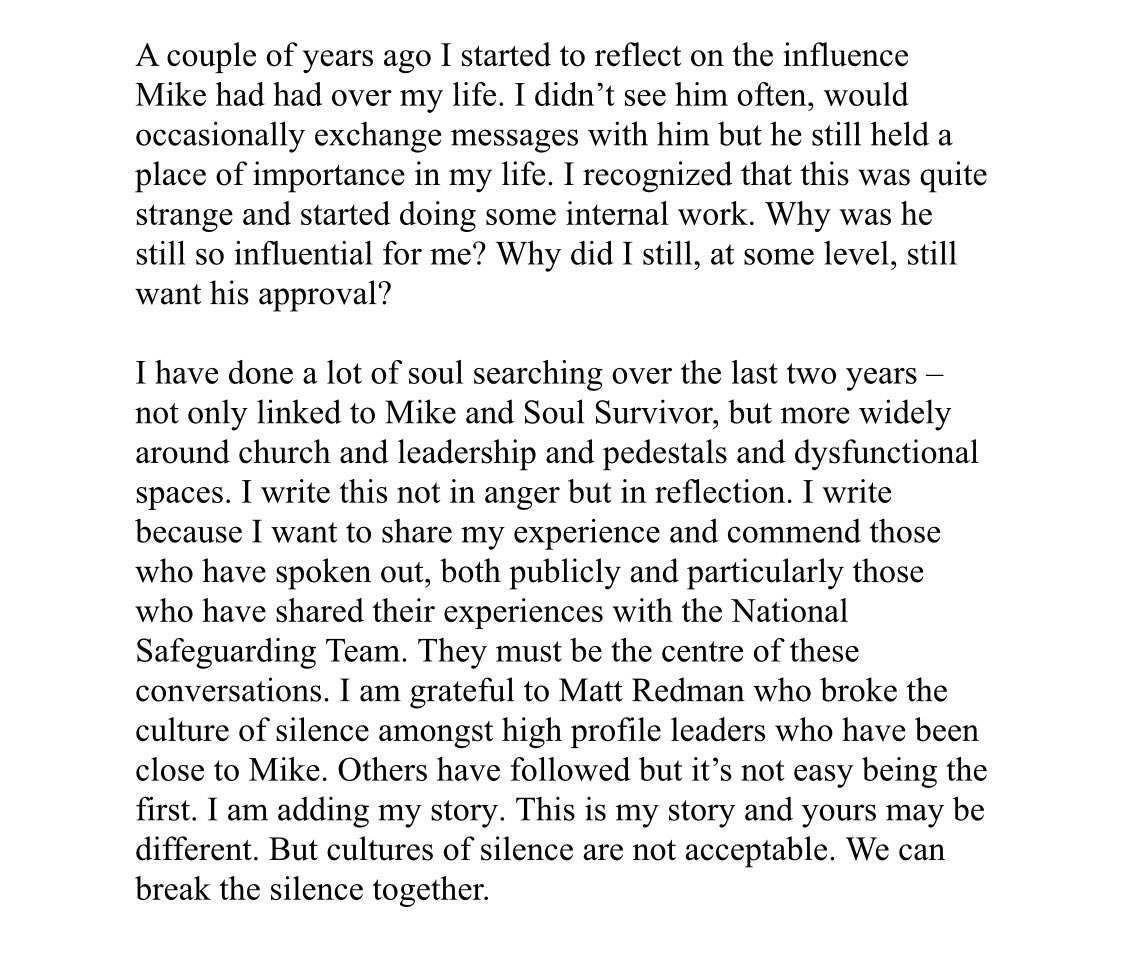beccamcgowanuk's tweet photo. A reflection on Soul Survivor and imbalances of power https://t.co/xgcYpc2CP2