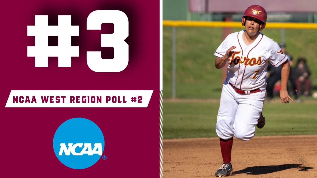 TorosAthletics's tweet image. Movin' on up for .@CSUDHsoftball in the @NCAADII West Region rankings in the penultimate poll!  #3isthemagicnumber #dhornsup🤘#gotoros