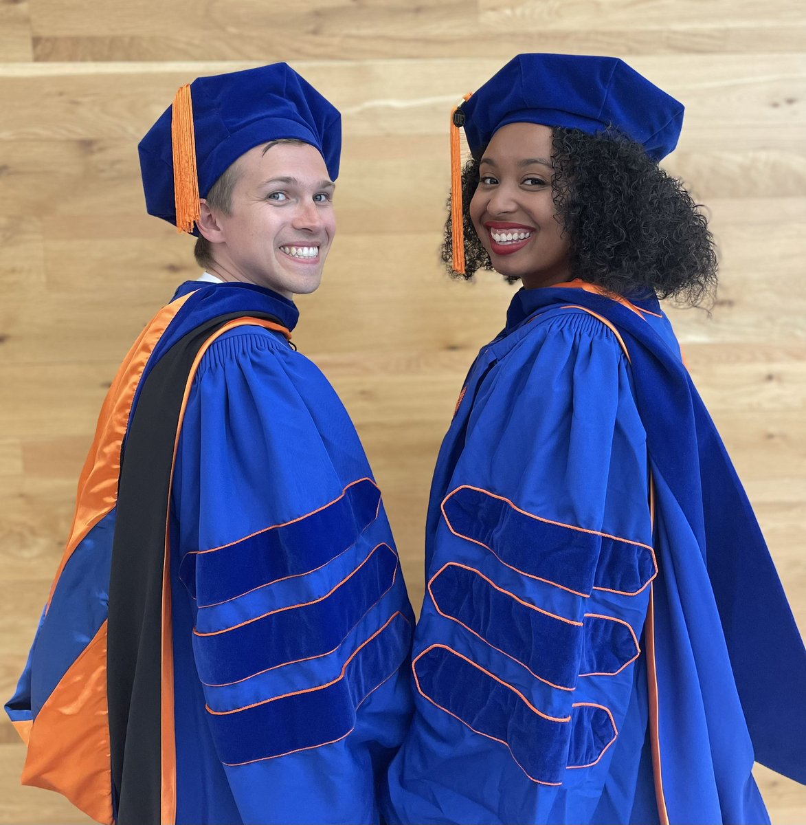 A big congratulations to Doctors Jacob and Lauren Combs on earning their PhDs in the field of Biomedical Sciences!! 🧡🐊💙  #UFgrad