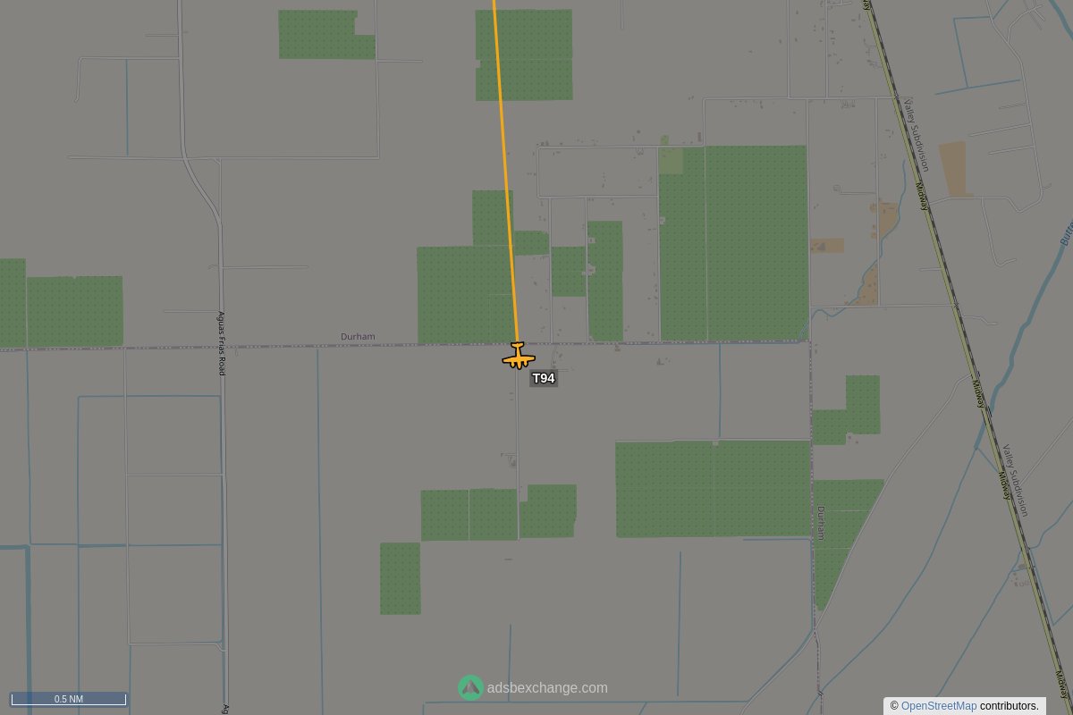ffoverhead's tweet image. CalFire #N442DF callsign #T94 (a S2P) was spotted near Durham, CA at approx 21:24 UTC squawking 1255 globe.adsbexchange.com/?icao=a5525c&amp;amp;z… #CalFire