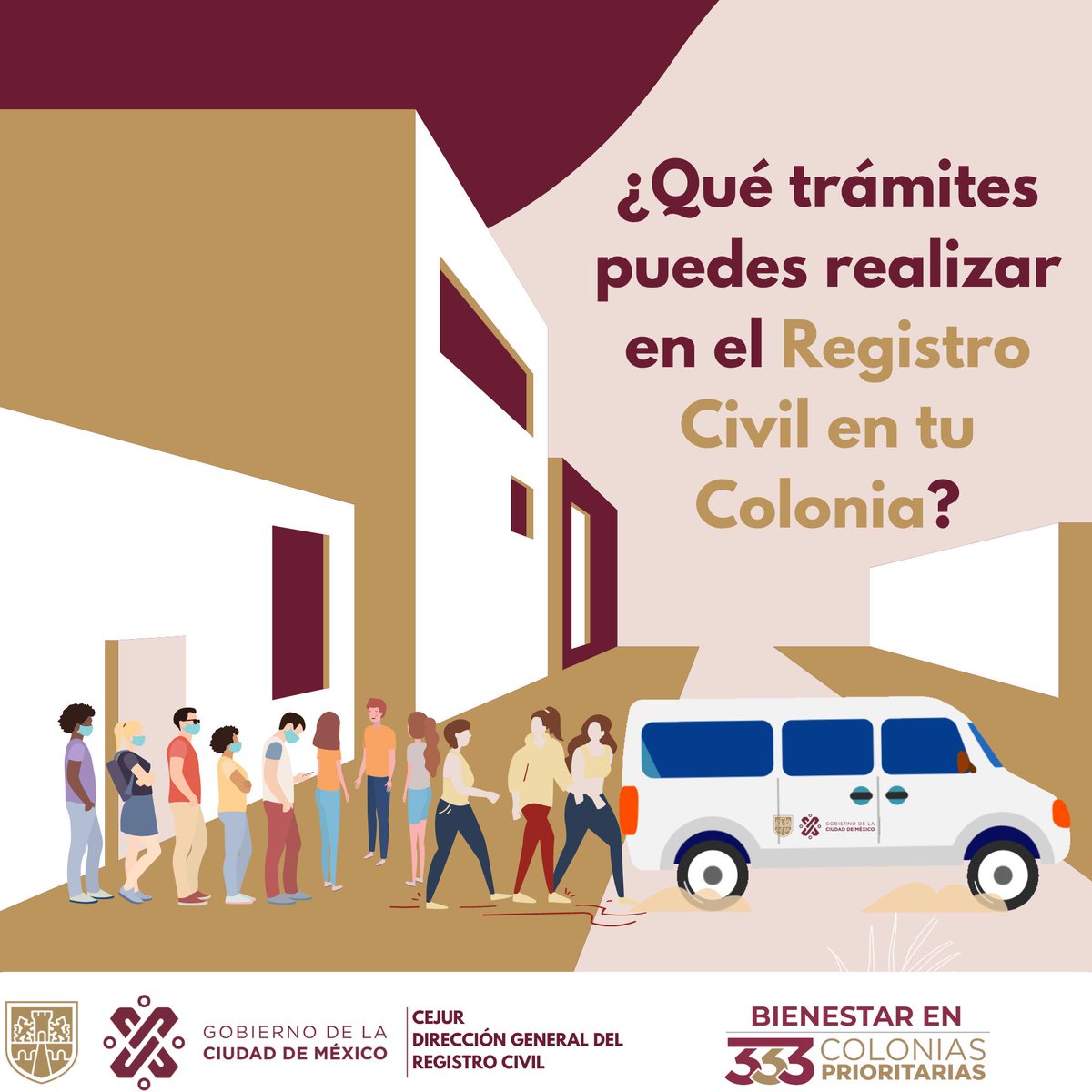 DGRCivilCDMX's tweet photo. #ElRegistroCivilInforma los trámites que puedes obtener de manera gratuita en las unidades móviles de la #DGRC con motivo de la campaña 333 Bienestar. #CiudadDeDerechos https://t.co/MWEhMyUDm7