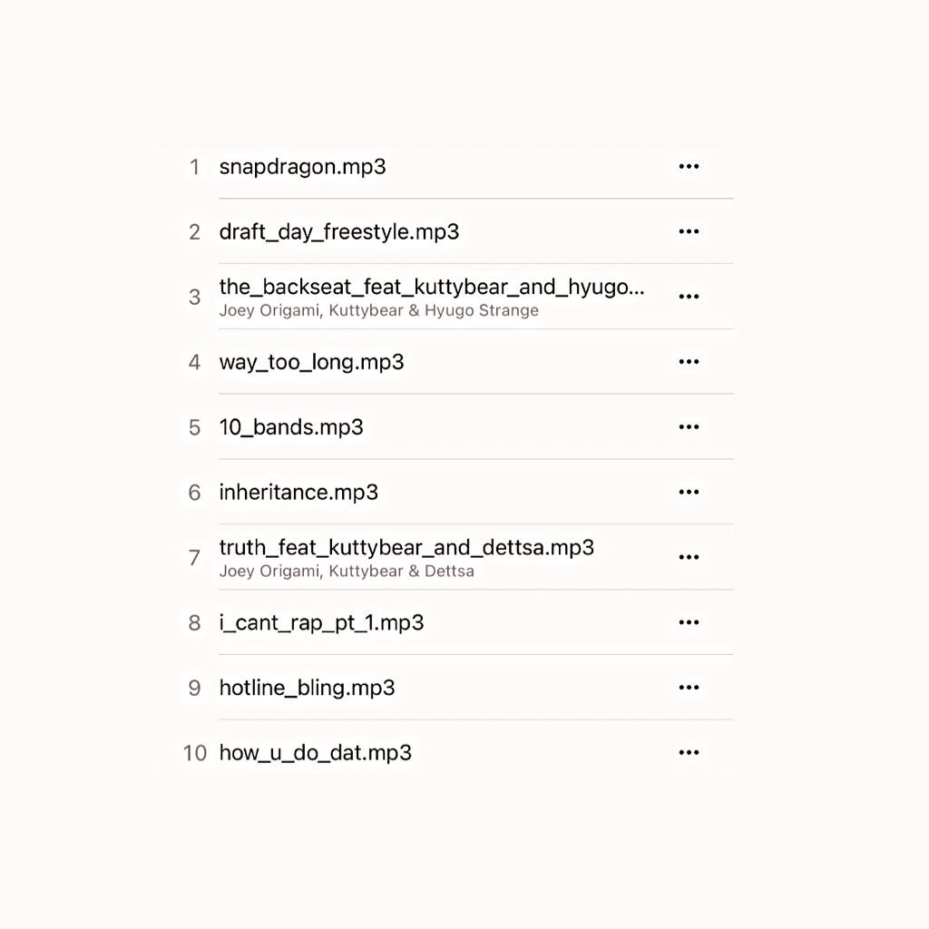 ‘ripsoundcloud, unmixed and unmastered’ ⚰️🧡

by <a href="/joeyorigami/">Joey Origami</a>.

OUT NOW.

Only on <a href="/instagram/">Instagram</a> via reels.

instagram.com/joeyorigami?ig…