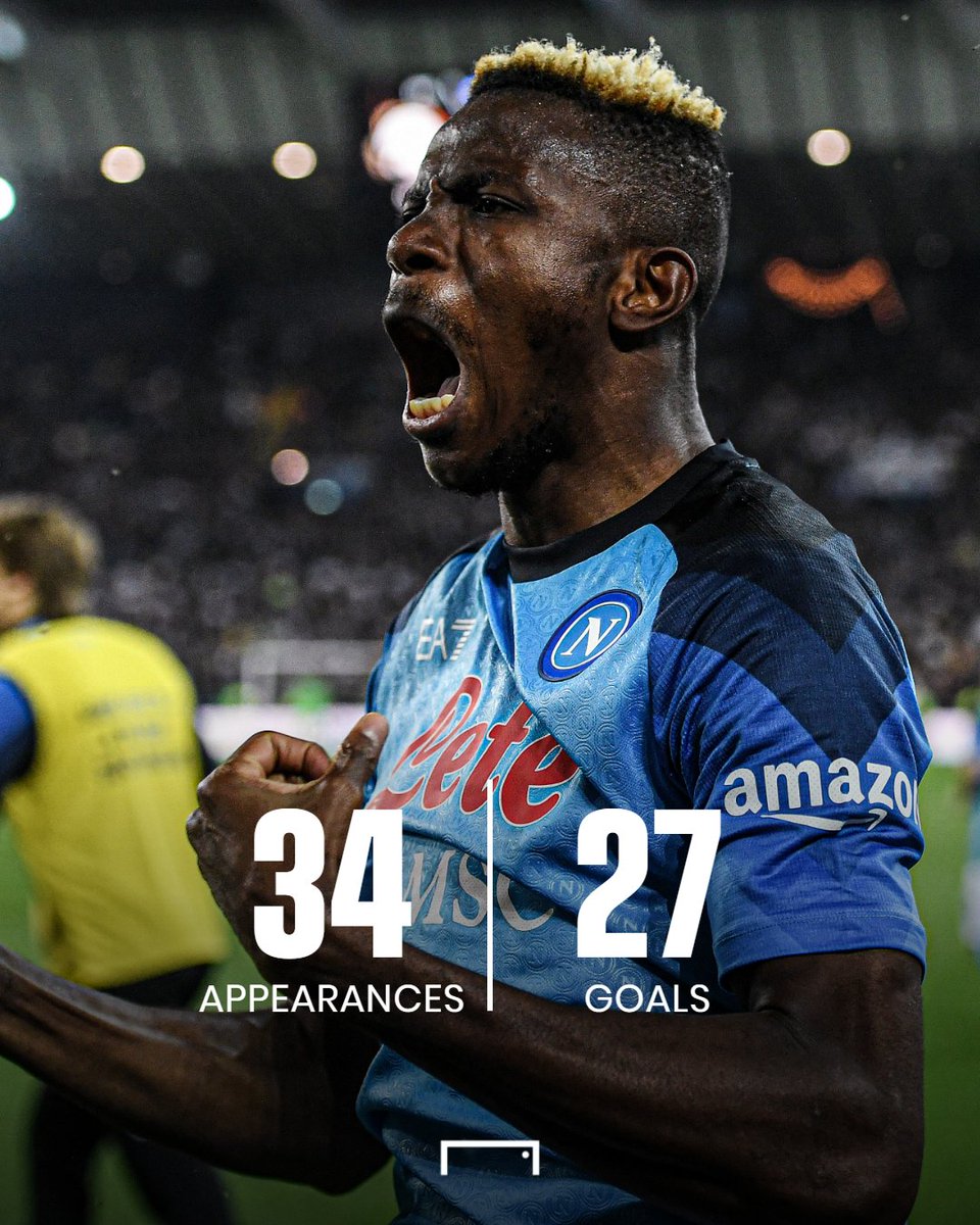 goal's tweet photo. Victor Osimhen had to score the title winner 👑 https://t.co/d2Fkc2DWLm