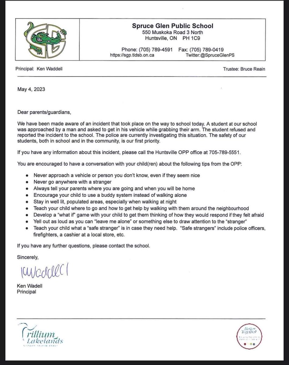 Muskoka411's tweet photo. Incident in the area of spruce Glen public school. Call the OPP if you have info.
1 (888) 310-1122 https://t.co/73g7mrD3U6