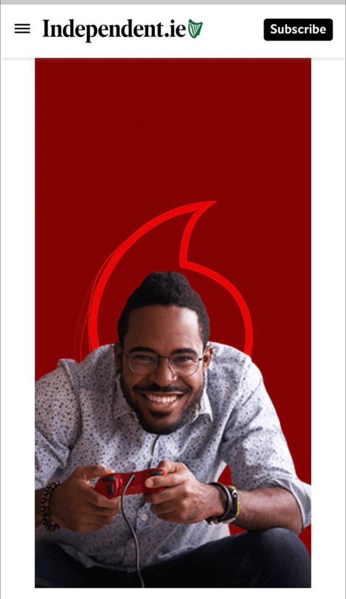 BillTroy7's tweet image. Vodafone Ireland advert.