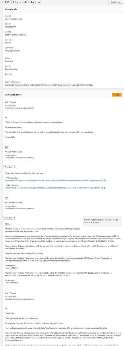 entrepreneur_cm's tweet photo. We're #fans of all these companies, but the way https://t.co/bCFmcV7sey is being treated, including #people, #entrepreneurs, #innovators by unintelligent workers is unacceptable.
@awscloud @AmazonSES #amazonses @JeffBezos
#entrepreneurship #amazon #amazonservices #amazonproducts https://t.co/fPX2OHUZVh