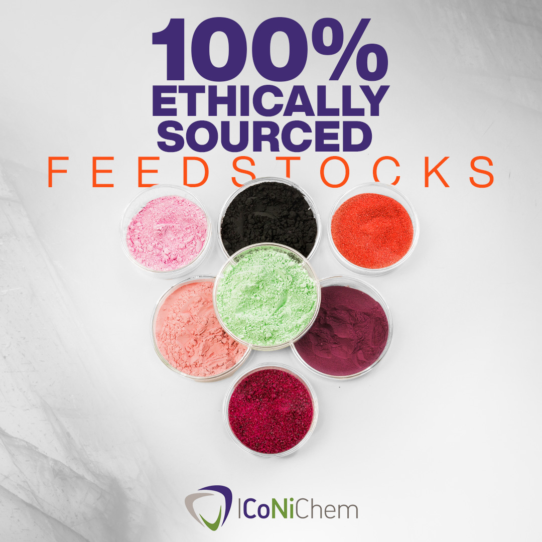 At ICoNichem, our speciality lies in cobalt and nickel
compounds that are 100% ethically sourced.

#ICoNiChem #Cobalt #Nickel #EthicallySourced