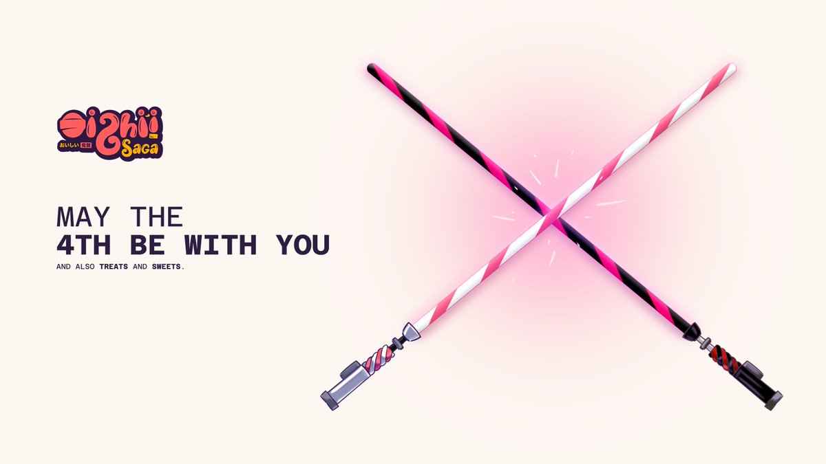 Unwrap the sweetness of the galaxy that will transport you to a world where Chewbacca's fur is as soft as a cupcake 🧁, Yoda's wisdom is as sharp as sour candy 🍬, and Darth Vader's power is as dark as a chocolate bar 🍫

#OishiiSaga #MayThe4thBeWithYou #NFTComminity