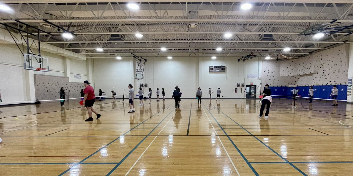 Pickleball in PE. It’s here! Day 1 of a lifelong sport. #trending #pickleball #leydenpride