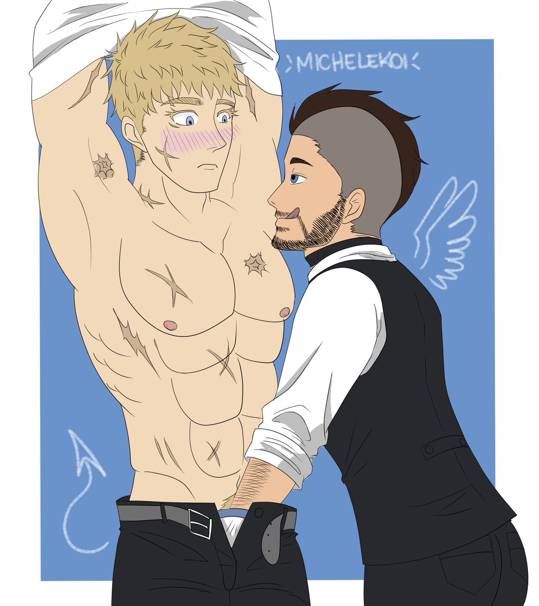 michelekoi's tweet photo. Ghost and Soap from my #au Soap is a really naughty Angel

#Soap #soapmactavish #ghost #SimonGhostRiley #GhostSoap #soapghost #cod #mw2 #mwii #fanart #alternativeuniverse  #demon #angel https://t.co/7xZCR8Mifx