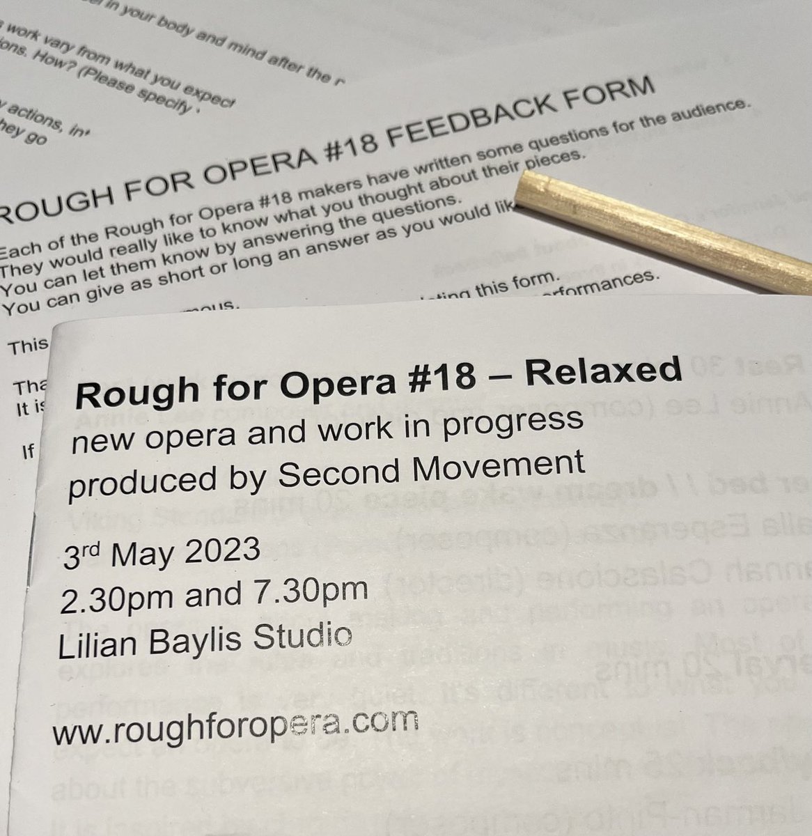 If you came to Rough for Opera #18 and would like to share some feedback the form is still live at roughforopera.com/feedback-form-…