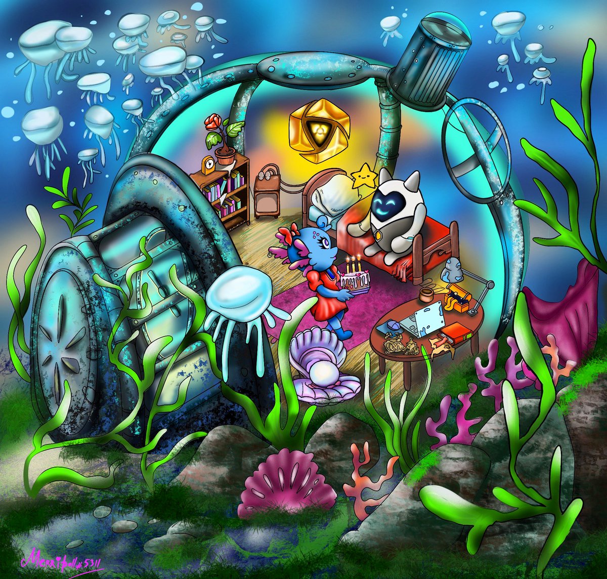 MerriDollislove's tweet photo. Hi @DimensionalsRPG ❤️💦
I'm very inspired by your game and want to show you my art! I was inspired by the underwater world and your characters! I hope you like my art! I wish you all the best of luck in the contest! @SashaMackinnon #dimensionalsart https://t.co/uyMaWOhbG0