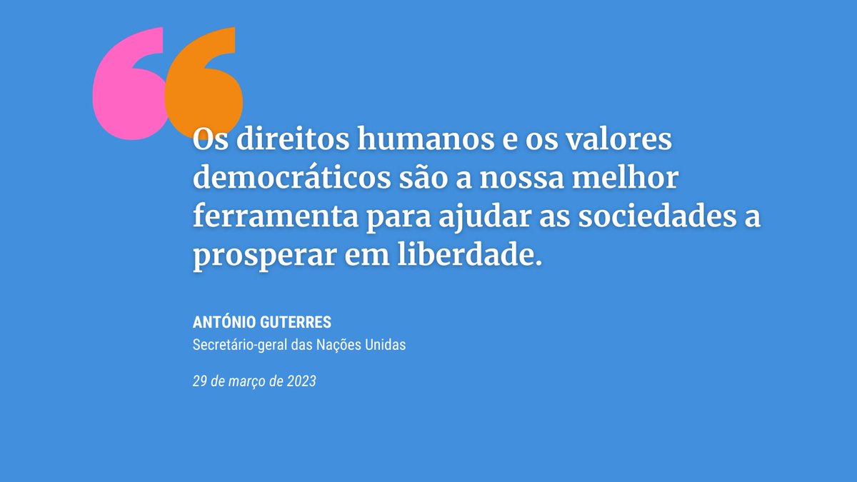 "O desprezo e o desrespeito pelos direitos humanos resultaram em atos bárbaros que ultrajaram a consciência da humanidade." - Preâmbulo da Declaração Universal dos Direitos Humanos, 10 de dezembro 1948.

#DireitosHumanos #Paz #DUDH75