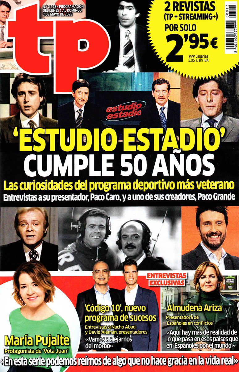 ColeccionTV's tweet photo. La semana anterior a su fusión con #StreamingPlus, la revista #Teleprograma dedicó su portada al 50 aniversario de #EstudioEstadio
La última portada que dedicaron al programa, data de hace casi 50 años. Las repasamos todas.
https://t.co/ntaA1YS7zE https://t.co/afrT419uOe