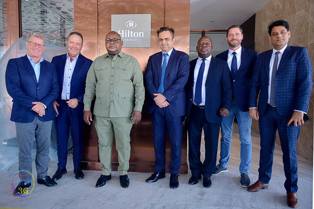 mintourismerdc's tweet photo. Pour finir, Mr Harish , le DG de Hilton Kinshasa, a annoncé au nouveau patron du tourisme de la RDC, son excellence Didier MAZENGA MUKANZU, l’inauguration de cet établissement hôtelier le 15 juillet prochain, et pourra bien permettre d’accueillir des nombreux visiteurs 2/2 https://t.co/QvkzDgMwJy