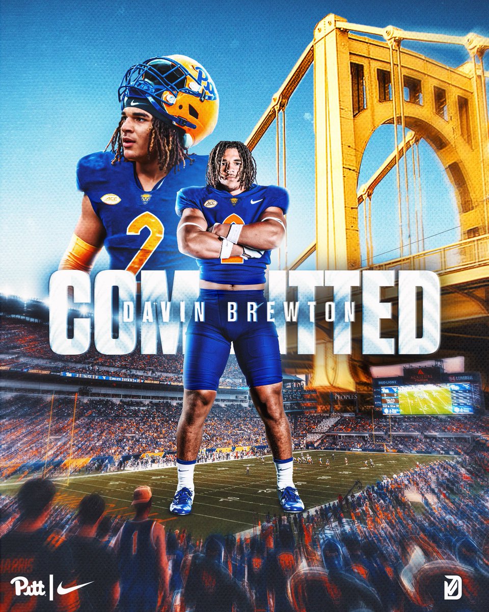 Davin Brewton (@dav_brewt) on Twitter photo Time (2) Commit- Through The Grace of God and Hard-Work I am Committing to The University of PITT!!!!🔵🟡💙💛
<a href="/Pitt_FB/">Pitt Football</a> <a href="/CoachDuzzPittFB/">Pat Narduzzi</a> <a href="/Coach_Manalac/">Ryan Manalac</a> <a href="/TiUnderwood/">Tiquan Underwood</a> <a href="/BatesBacker/">Randy Bates</a> <a href="/CoachLangeRBC/">Coach Lange</a> #h2p Time (2) Commit- Through The Grace of God and Hard-Work I am Committing to The University of PITT!!!!🔵🟡💙💛
<a href="/Pitt_FB/">Pitt Football</a> <a href="/CoachDuzzPittFB/">Pat Narduzzi</a> <a href="/Coach_Manalac/">Ryan Manalac</a> <a href="/TiUnderwood/">Tiquan Underwood</a> <a href="/BatesBacker/">Randy Bates</a> <a href="/CoachLangeRBC/">Coach Lange</a> #h2p