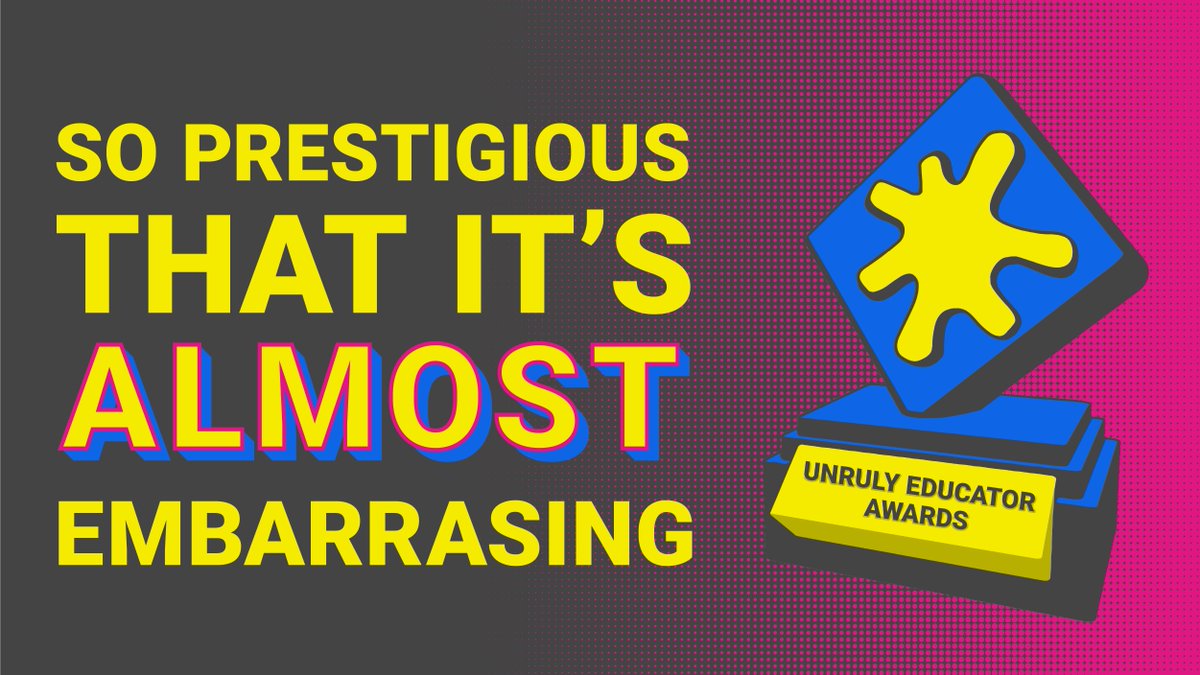 unruly_studios's tweet image. DRUMROLL PLEASE 🥁

It&apos;s time to announce the #UnrulyEducators who won the 2023 #UnrulyEducatorAwards🏆

For the next hour…
#️⃣ Tune into @unruly_studios to follow
⭐️ Celebrate our nominees &amp;amp; winners using #UnrulyEducatorAwards
🎉 Play Unruly Trivia for a chance for prizes!